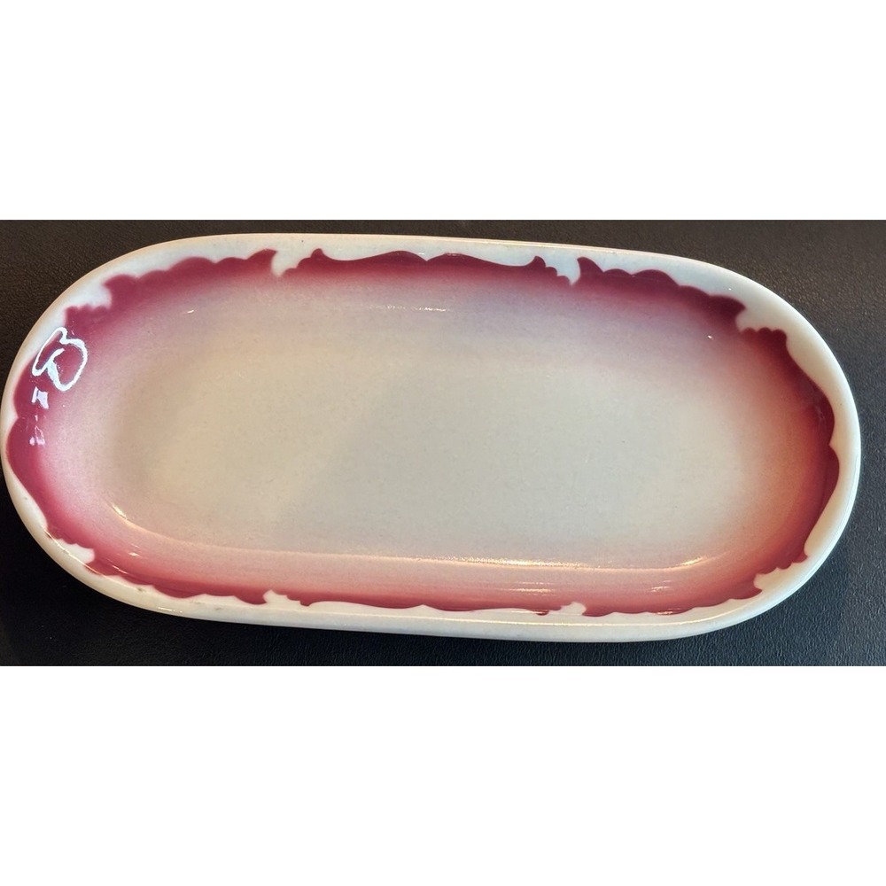 Vintage Wallace China Berry Pink Cracker Celery Vegetable Dish Restaurant Ware